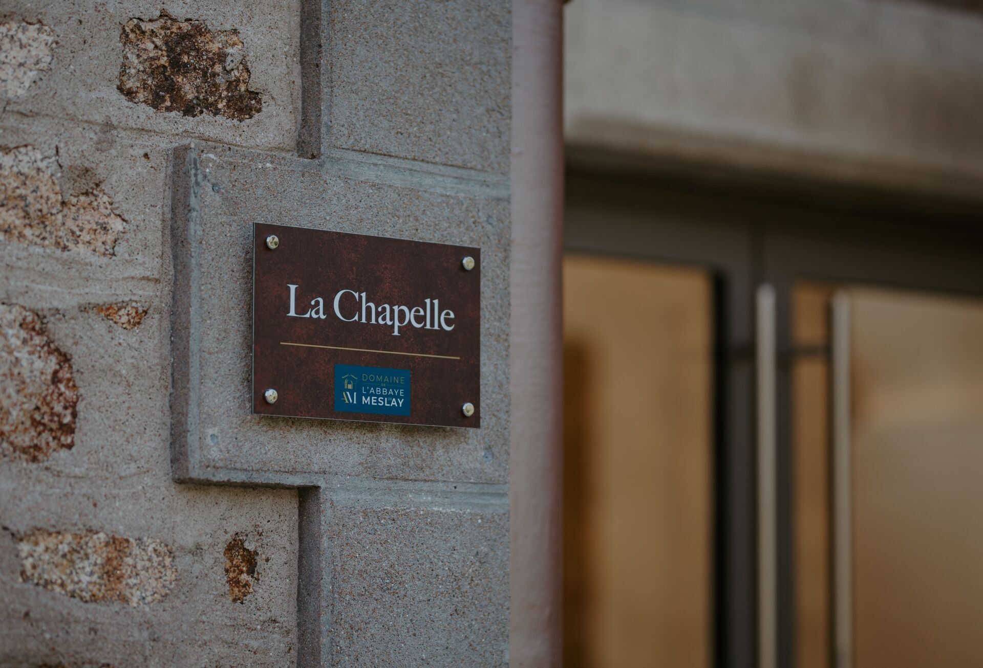Salle de la Chapelle - panneau entrée - Domaine de Meslay