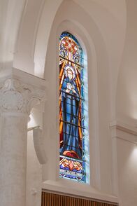 Salle de la Chapelle - vitraux - Domaine de Meslay