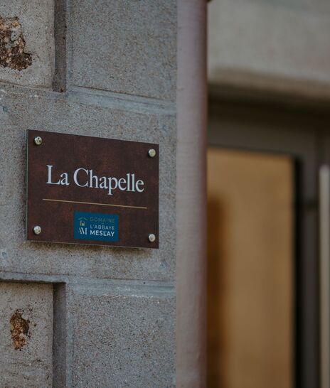 Salle de la Chapelle - panneau entrée - Domaine de Meslay
