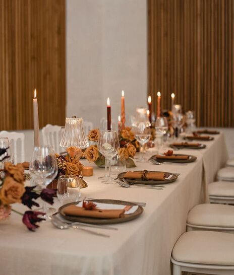 Shooting inspiration Mariage - avril 2025 - table de mariage décoration bougie - Domaine de Meslay