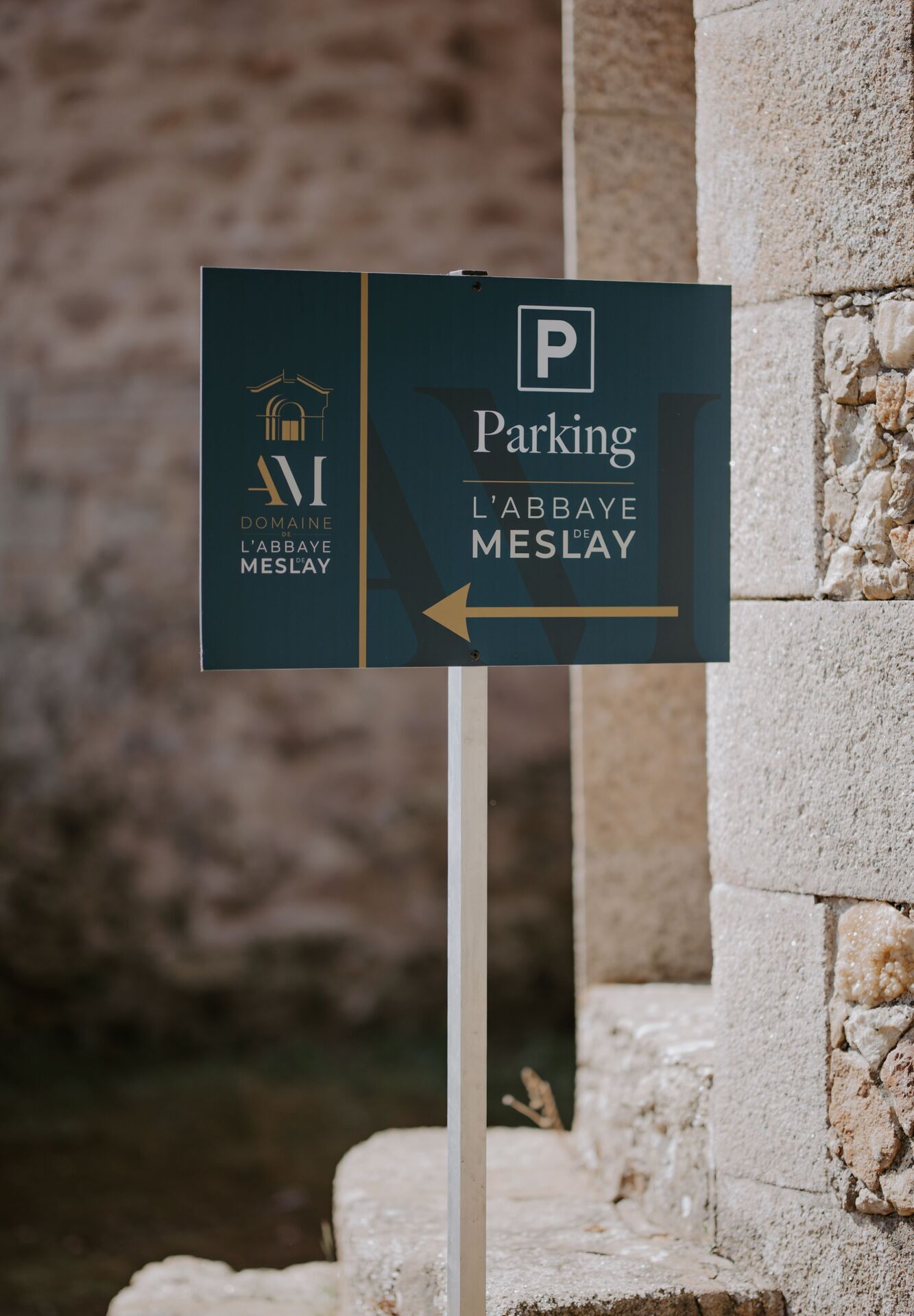 panneau parking - Domaine de Meslay